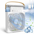 Portable Air Cooler Fan with Mist, USB Powered, Water Tank, 3 Speed Settings, Air Cooler Fan with Water Tank & USB Power, Mini Personal Cooler with 3 Speeds for Home, Office